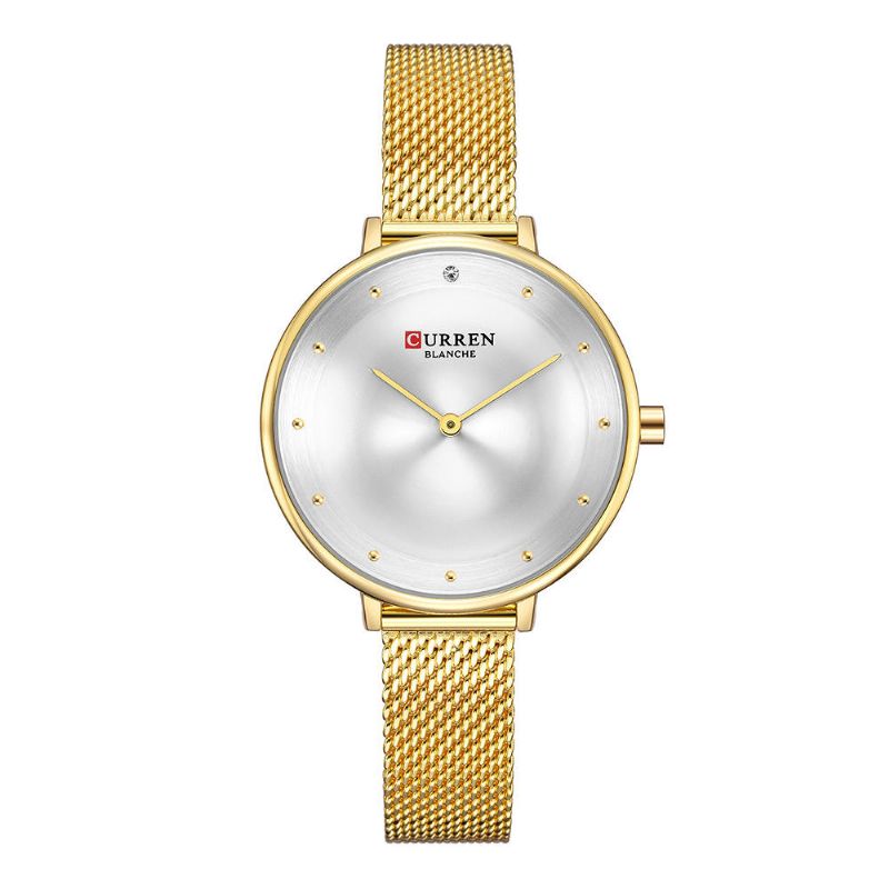 9029 Reloj De Pulsera De Mujer De Estilo Casual Relojes De Cuarzo De Acero Inoxidable De Malla