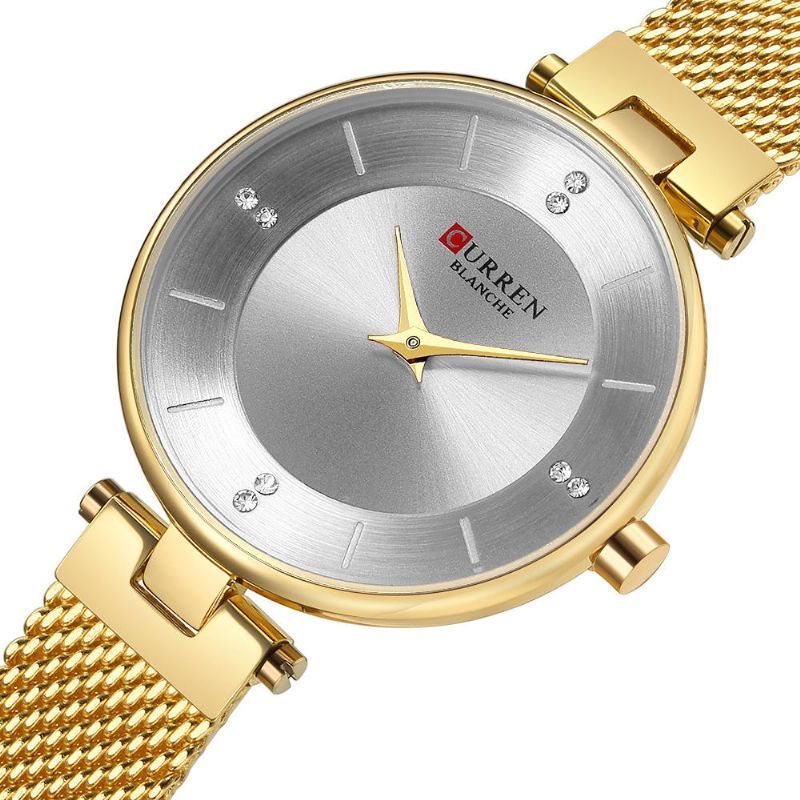 9031 Caja De Esfera Ultrafina Reloj De Mujer De Diseño Elegante Reloj De Cuarzo De Acero Completo