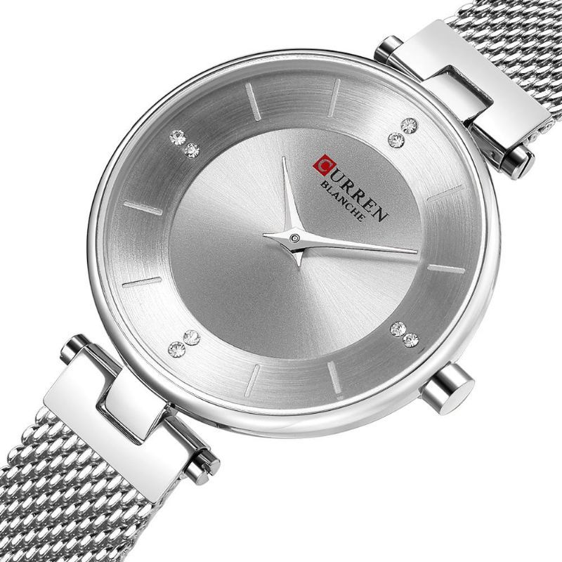 9031 Caja De Esfera Ultrafina Reloj De Mujer De Diseño Elegante Reloj De Cuarzo De Acero Completo