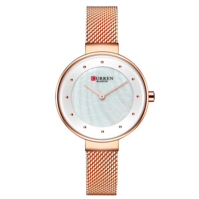 9032 Diseño De Esfera Única Reloj De Pulsera Elegante Para Mujer Reloj De Cuarzo Para Mujer De Negocios