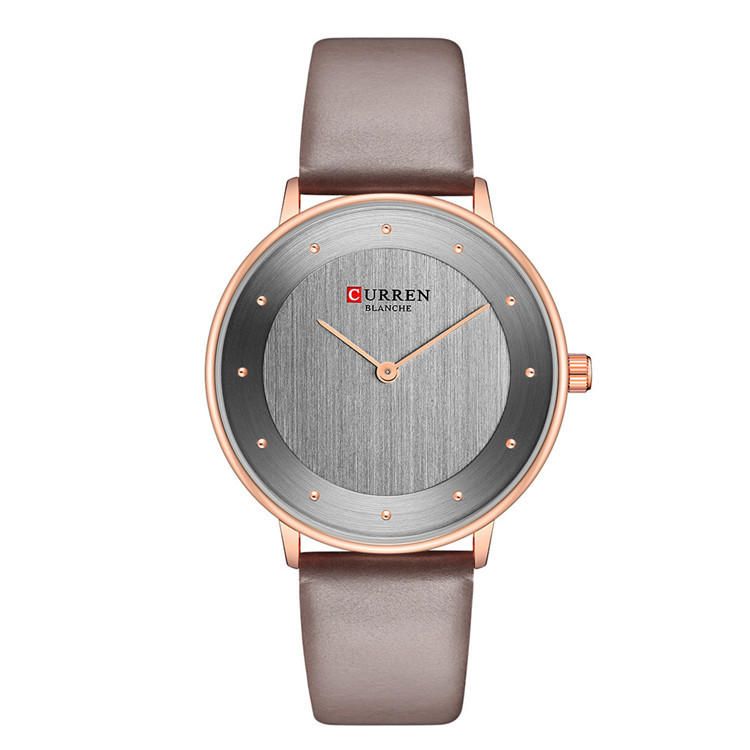 9033 Estuche De Esfera Ultrafina Reloj De Cuarzo De Estilo Casual Reloj De Mujer De Negocios Con Banda De Cuero