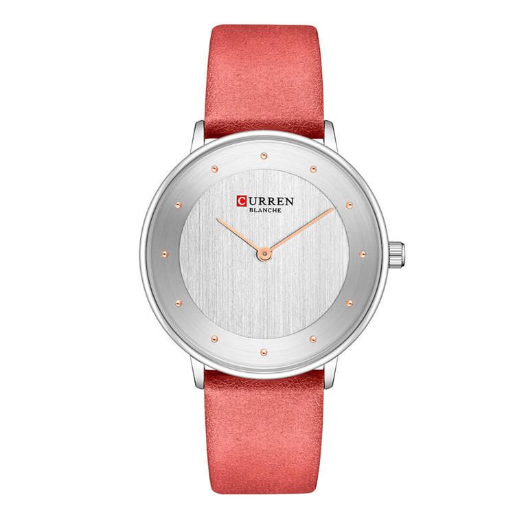 9033 Estuche De Esfera Ultrafina Reloj De Cuarzo De Estilo Casual Reloj De Mujer De Negocios Con Banda De Cuero