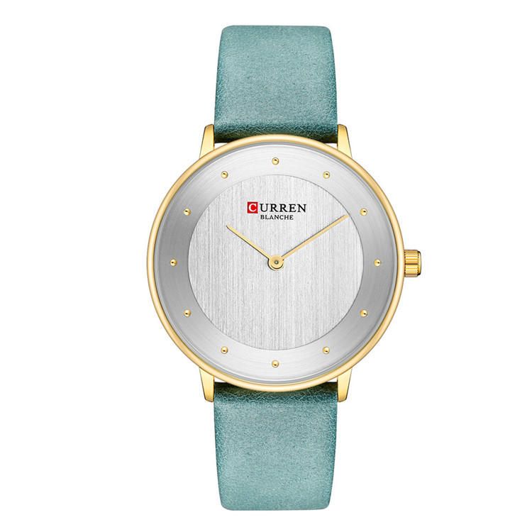 9033 Estuche De Esfera Ultrafina Reloj De Cuarzo De Estilo Casual Reloj De Mujer De Negocios Con Banda De Cuero