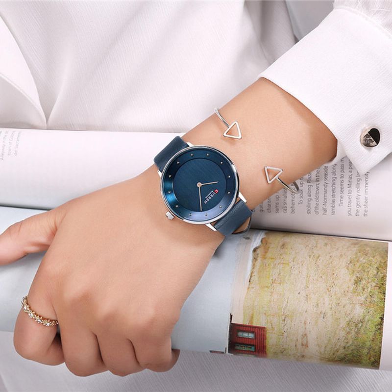 9033 Estuche De Esfera Ultrafina Reloj De Cuarzo De Estilo Casual Reloj De Mujer De Negocios Con Banda De Cuero