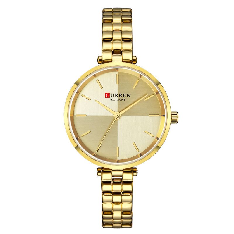 9043 Reloj De Pulsera Para Mujer De Estilo Simple Relojes De Cuarzo Con Banda De Acero Inoxidable