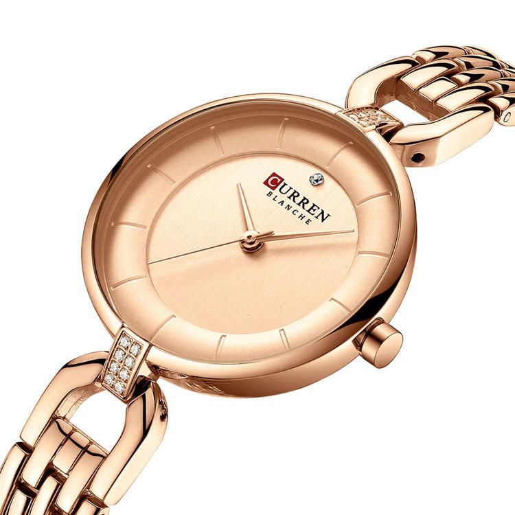 9052 Rhinestone Diseño Elegante Reloj De Pulsera Para Mujer Reloj De Cuarzo De Estilo Casual