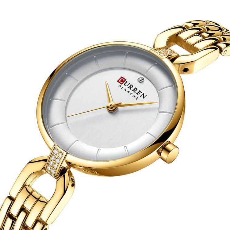 9052 Rhinestone Diseño Elegante Reloj De Pulsera Para Mujer Reloj De Cuarzo De Estilo Casual