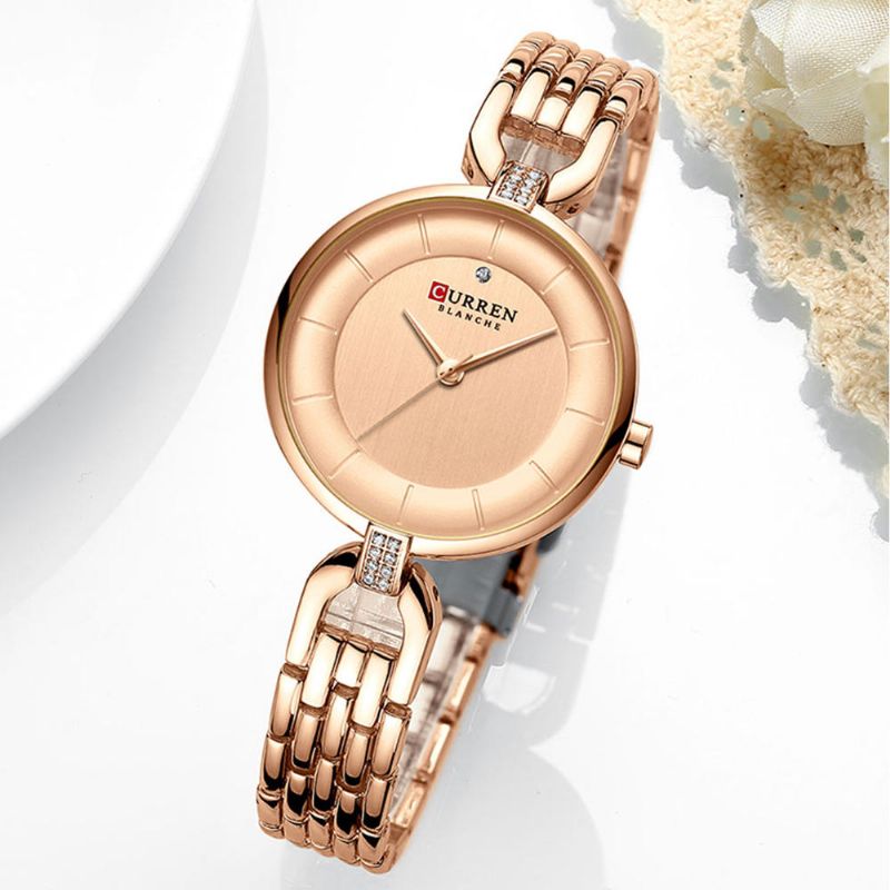 9052 Rhinestone Diseño Elegante Reloj De Pulsera Para Mujer Reloj De Cuarzo De Estilo Casual