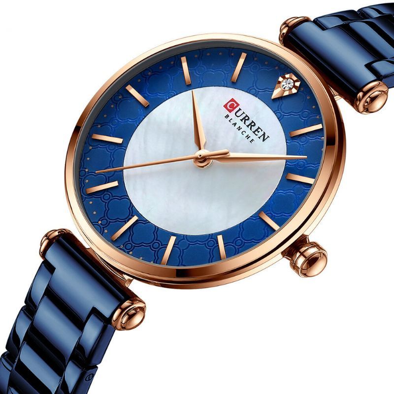 9072 Reloj De Pulsera Impermeable De Estilo Casual Para Mujer Relojes De Cuarzo Con Banda De Acero Inoxidable