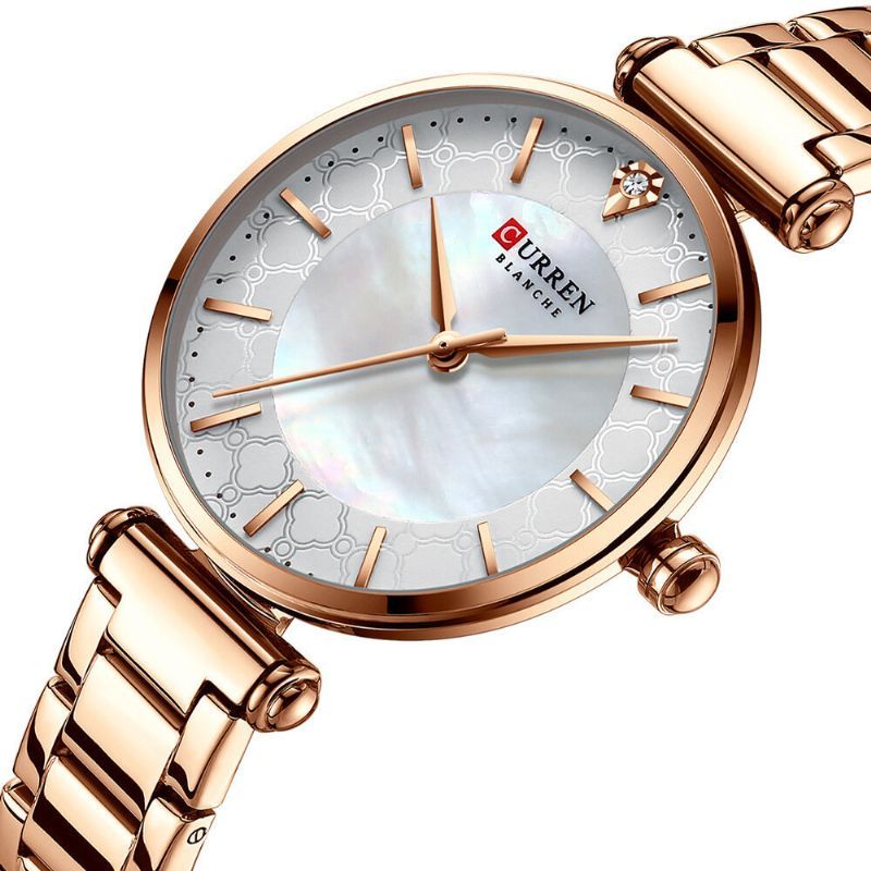 9072 Reloj De Pulsera Impermeable De Estilo Casual Para Mujer Relojes De Cuarzo Con Banda De Acero Inoxidable