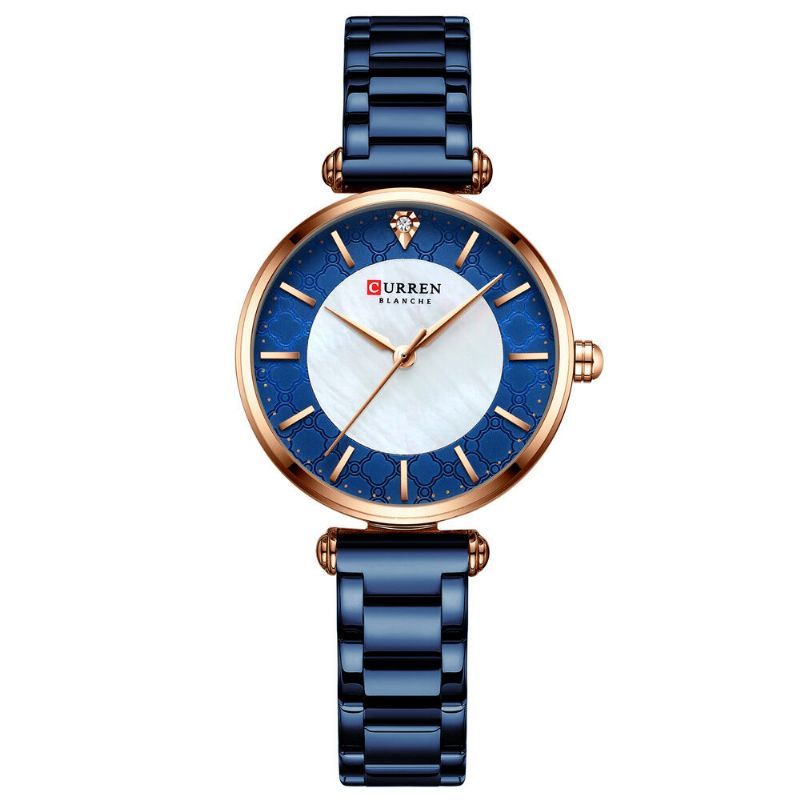 9072 Reloj De Pulsera Impermeable De Estilo Casual Para Mujer Relojes De Cuarzo Con Banda De Acero Inoxidable