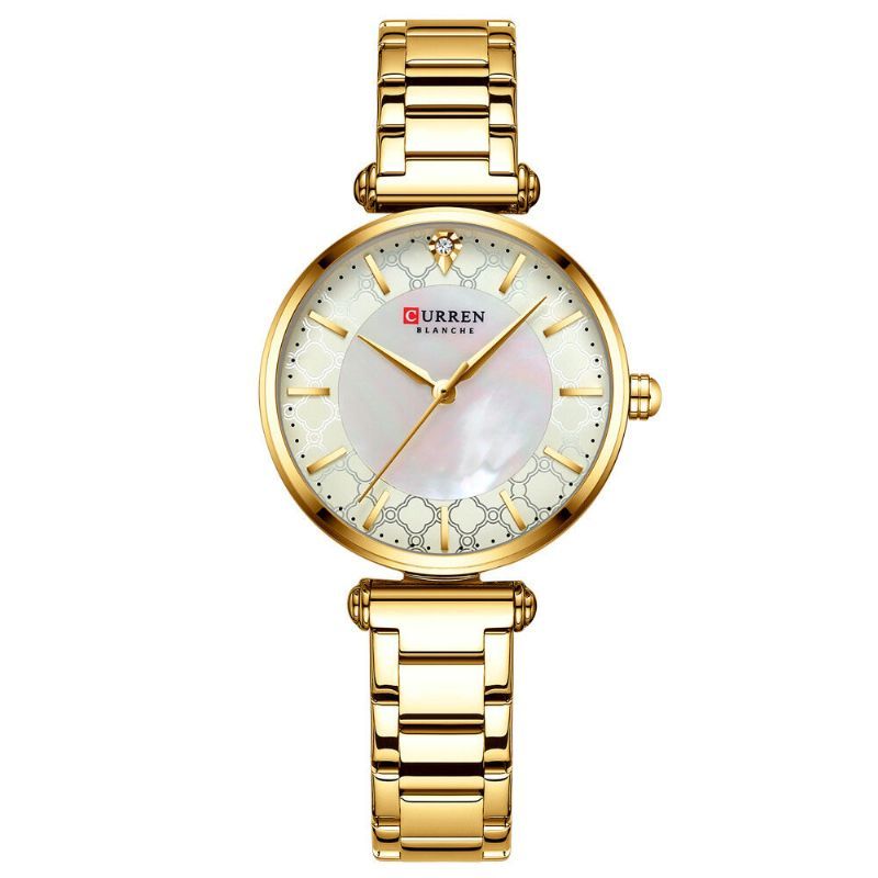 9072 Reloj De Pulsera Impermeable De Estilo Casual Para Mujer Relojes De Cuarzo Con Banda De Acero Inoxidable