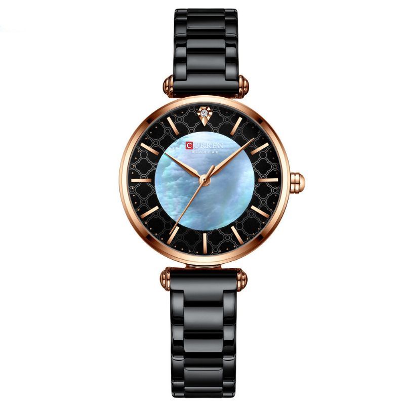 9072 Reloj De Pulsera Impermeable De Estilo Casual Para Mujer Relojes De Cuarzo Con Banda De Acero Inoxidable