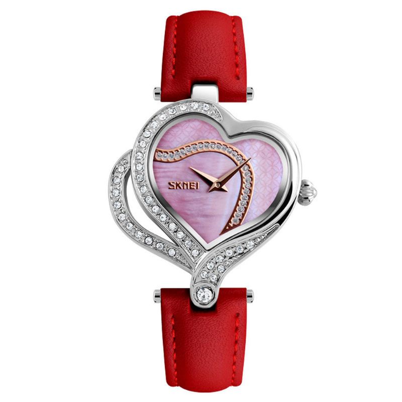 9161 Sweet Love Fashion Style Relojes Para Mujer Reloj De Cuarzo Con Correa De Cuero De Cristal