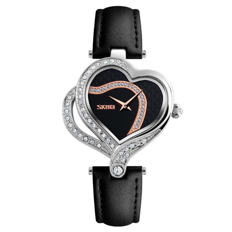 9161 Sweet Love Fashion Style Relojes Para Mujer Reloj De Cuarzo Con Correa De Cuero De Cristal