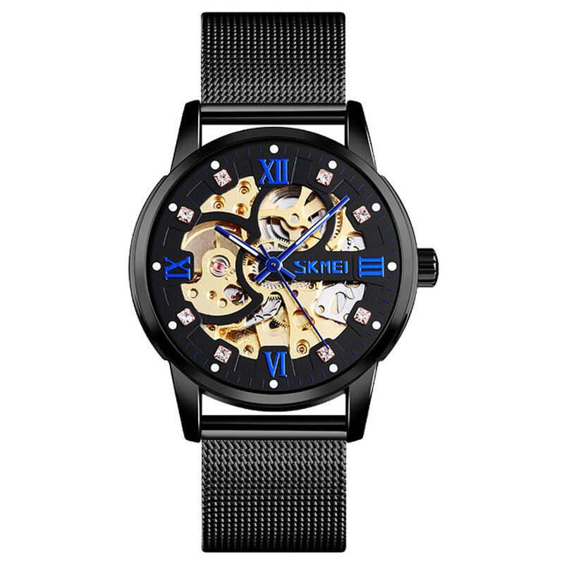 9199 Reloj Automático De Moda Para Hombre Reloj De Pantalla Luminoso A Prueba De Agua Reloj Mecánico Con Esfera Artística Hueca