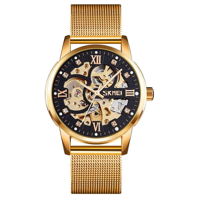 9199 Reloj Automático De Moda Para Hombre Reloj De Pantalla Luminoso A Prueba De Agua Reloj Mecánico Con Esfera Artística Hueca