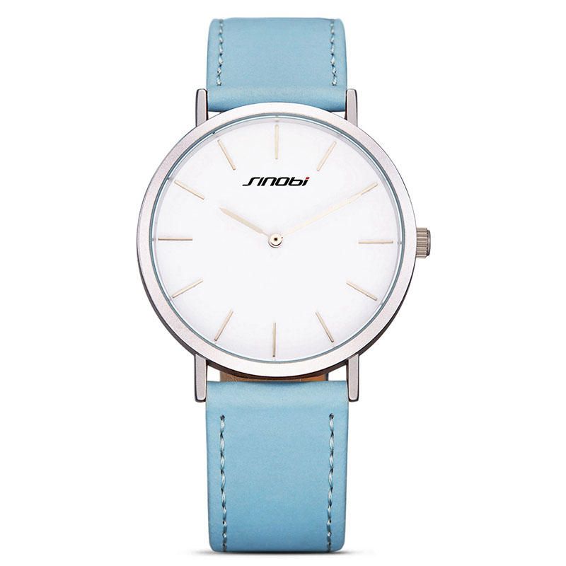 9691 Reloj Para Mujer Reloj De Pulsera De Cuarzo Para Mujer De Marca De Lujo Con Correa De Cuero Pu Simple