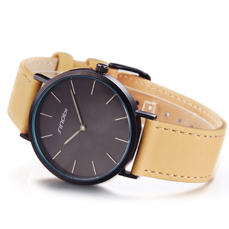 9691 Reloj Para Mujer Reloj De Pulsera De Cuarzo Para Mujer De Marca De Lujo Con Correa De Cuero Pu Simple