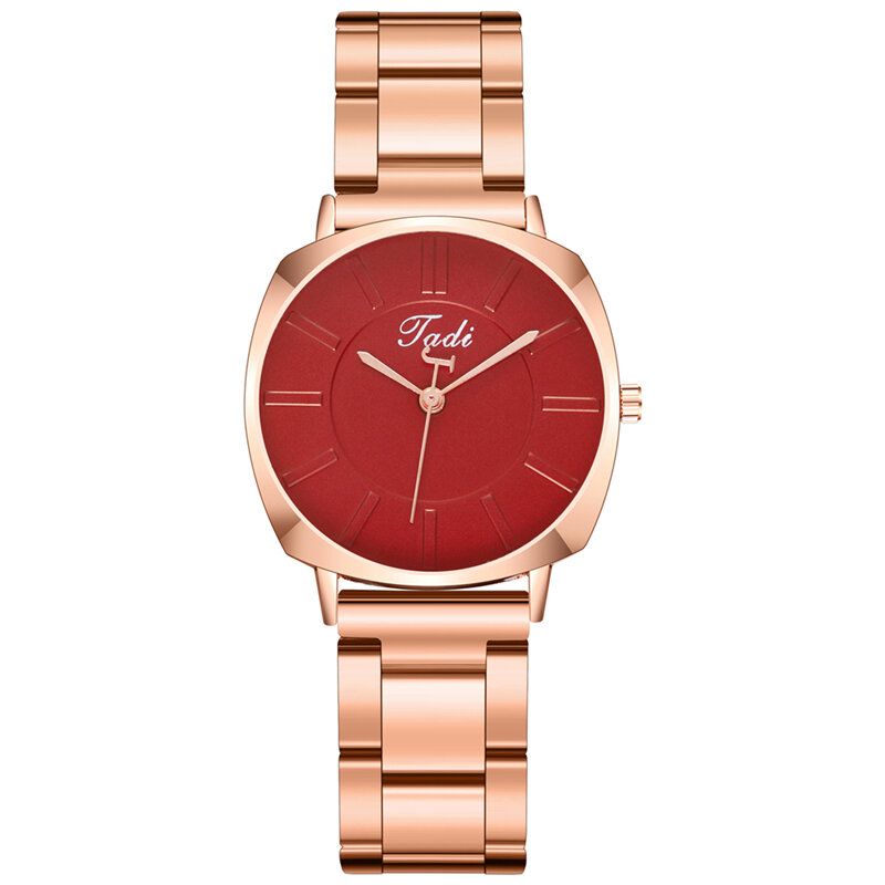 A0498 Reloj De Cuarzo Con Correa De Acero Inoxidable Y Esfera Simple Impermeable A La Moda Para Mujer