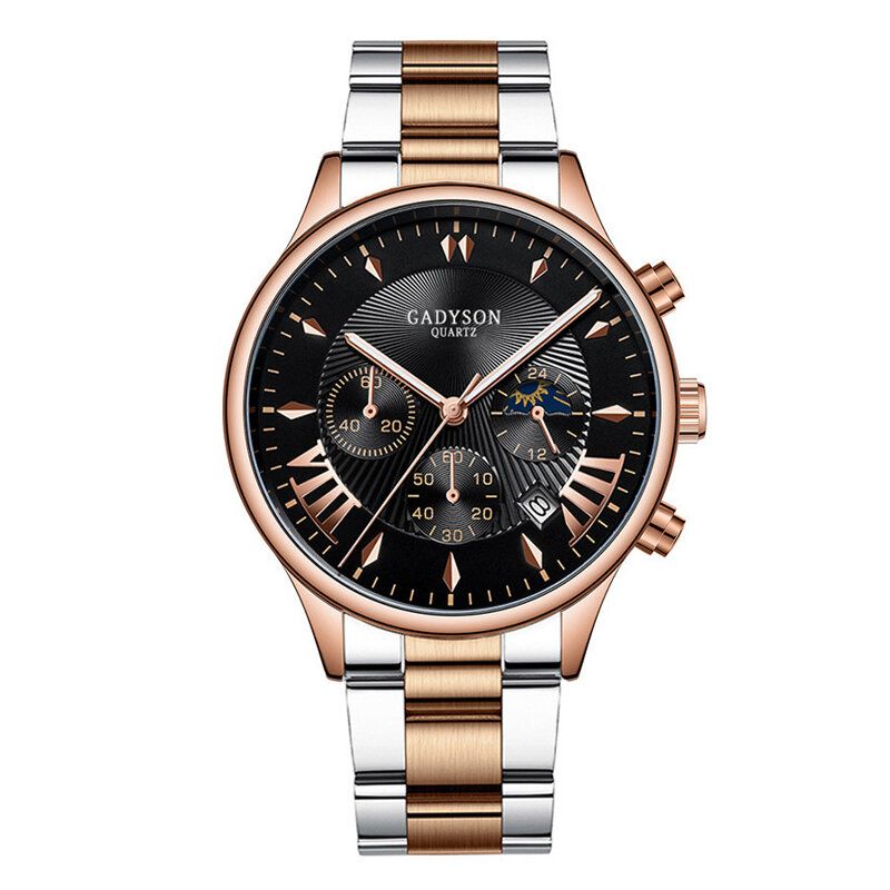 A0701 Reloj De Moda Para Hombre Reloj De Cuarzo Con Correa De Acero Inoxidable Para Negocios