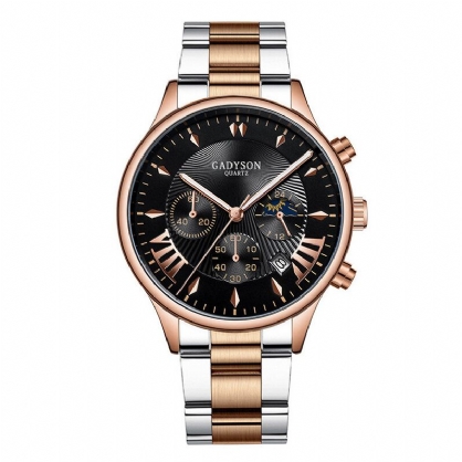 A0701 Reloj De Moda Para Hombre Reloj De Cuarzo Con Correa De Acero Inoxidable Para Negocios