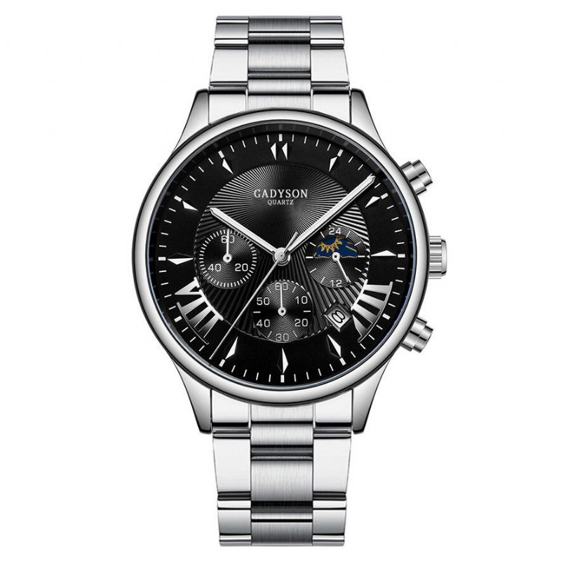 A0701 Reloj De Moda Para Hombre Reloj De Cuarzo Con Correa De Acero Inoxidable Para Negocios