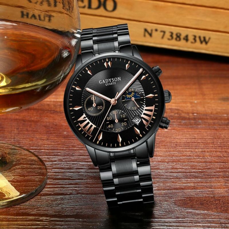 A0701 Reloj De Moda Para Hombre Reloj De Cuarzo Con Correa De Acero Inoxidable Para Negocios