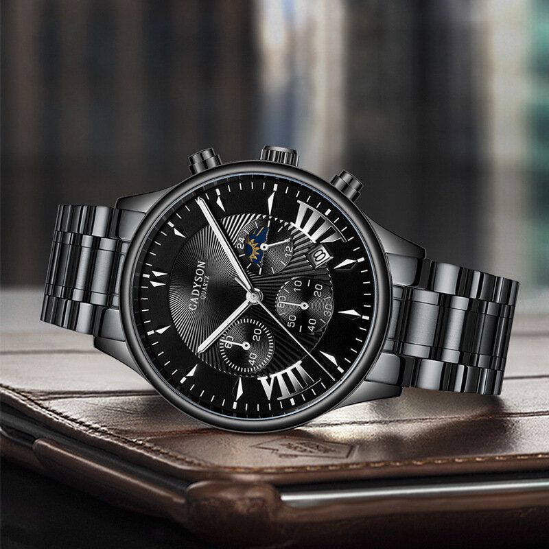 A0701 Reloj De Moda Para Hombre Reloj De Cuarzo Con Correa De Acero Inoxidable Para Negocios