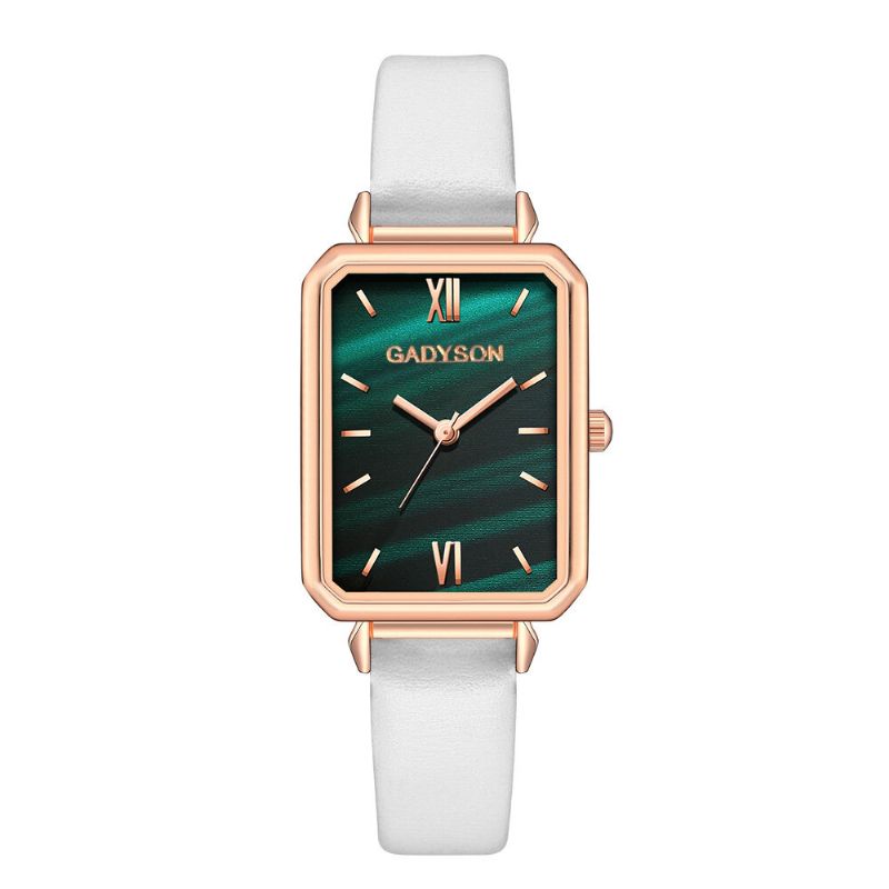 A0706 Reloj De Moda Para Mujer Reloj De Cuarzo Femenino De Acero Inoxidable Con Esfera Cuadrada Pequeña Y Elegante