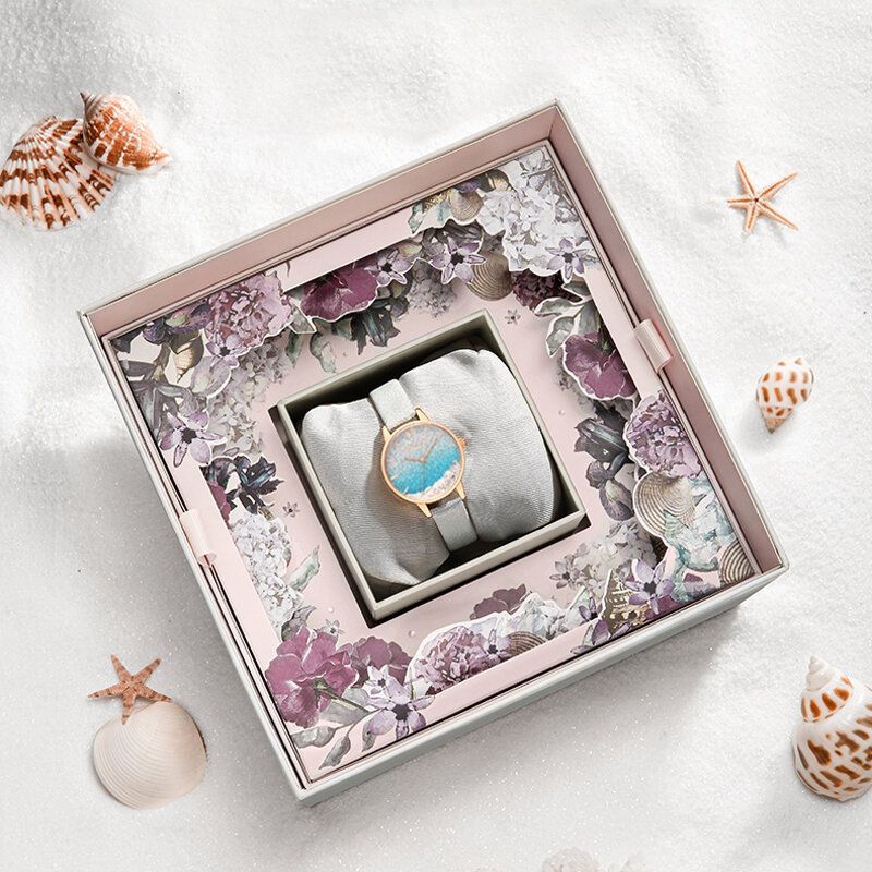 A0901 Reloj De Mujer De Moda Reloj De Cuarzo Femenino Con Correa De Cuero Elegante Y Creativo