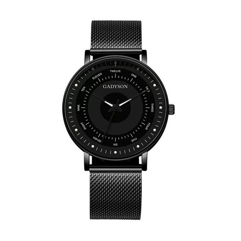 A0902 Reloj De Moda Para Hombre Pantalla Luminosa Reloj De Cuarzo Con Correa De Acero Inoxidable De Negocios Simple