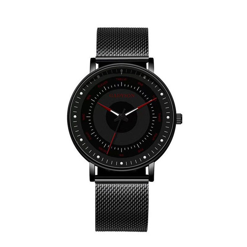 A0902 Reloj De Moda Para Hombre Pantalla Luminosa Reloj De Cuarzo Con Correa De Acero Inoxidable De Negocios Simple