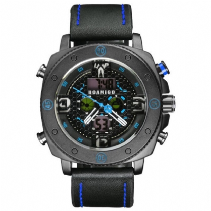 Boamigo F525 Reloj Digital De Moda Para Hombre Dial Creativo Pantalla De Semana Luminosa Cronógrafo Led Reloj De Doble Pantalla