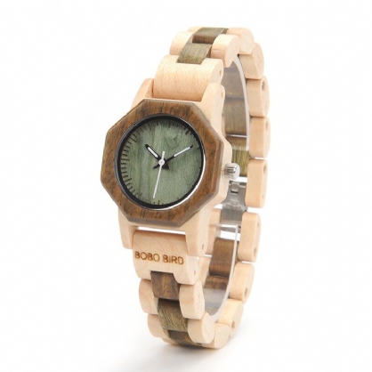 Bobo Bird M25 Reloj De Pulsera De Madera De Moda Ligero Reloj De Cuarzo Con Esfera Pequeña