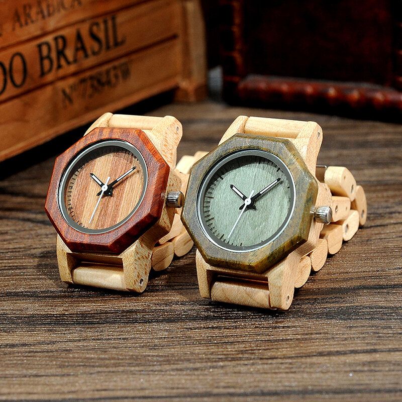 Bobo Bird M25 Reloj De Pulsera De Madera De Moda Ligero Reloj De Cuarzo Con Esfera Pequeña