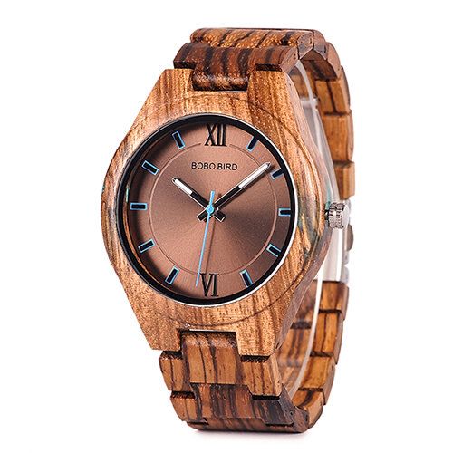 Bobo Bird Q05 Reloj De Pulsera De Diseño Único Para Hombre Reloj Creativo De Cuarzo De Madera