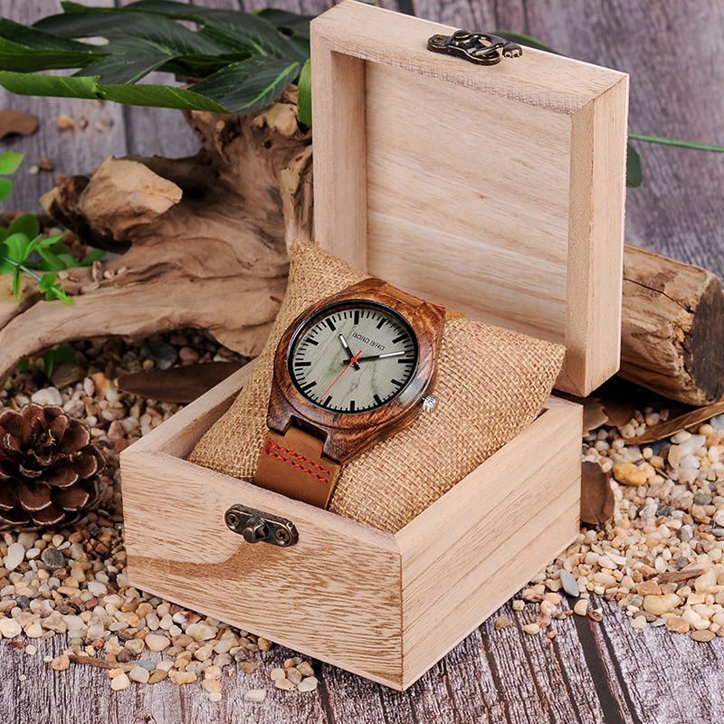 Bobo Bird Q05 Reloj De Pulsera De Diseño Único Para Hombre Reloj Creativo De Cuarzo De Madera