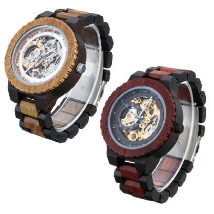 Bobo Bird R05 Relojes De Pulsera De Mano Luminosos De Madera Para Hombre Reloj Mecánico