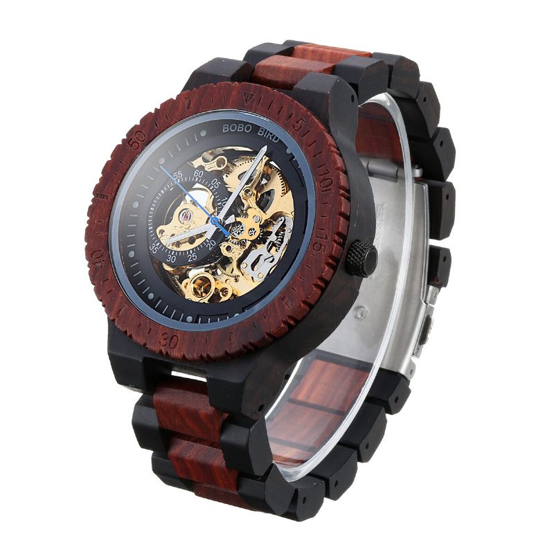 Bobo Bird R05 Relojes De Pulsera De Mano Luminosos De Madera Para Hombre Reloj Mecánico