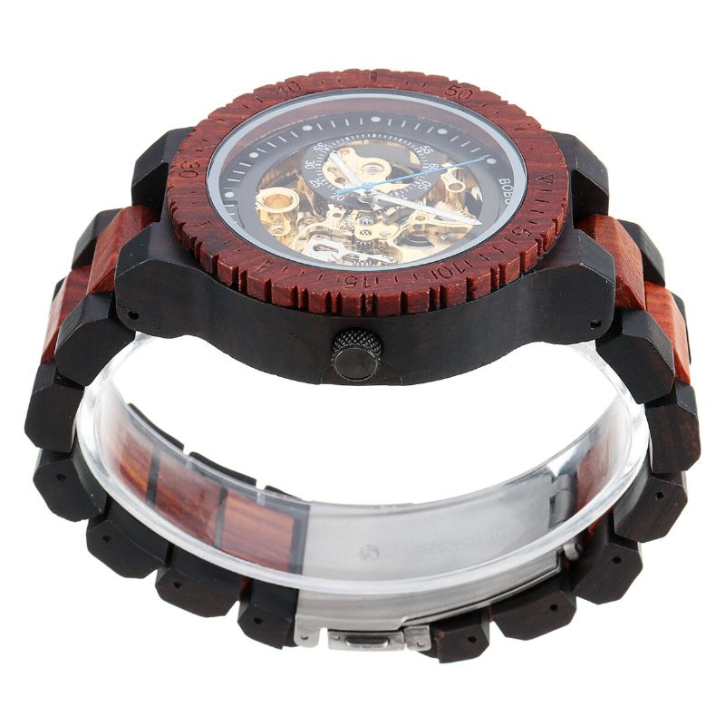 Bobo Bird R05 Relojes De Pulsera De Mano Luminosos De Madera Para Hombre Reloj Mecánico