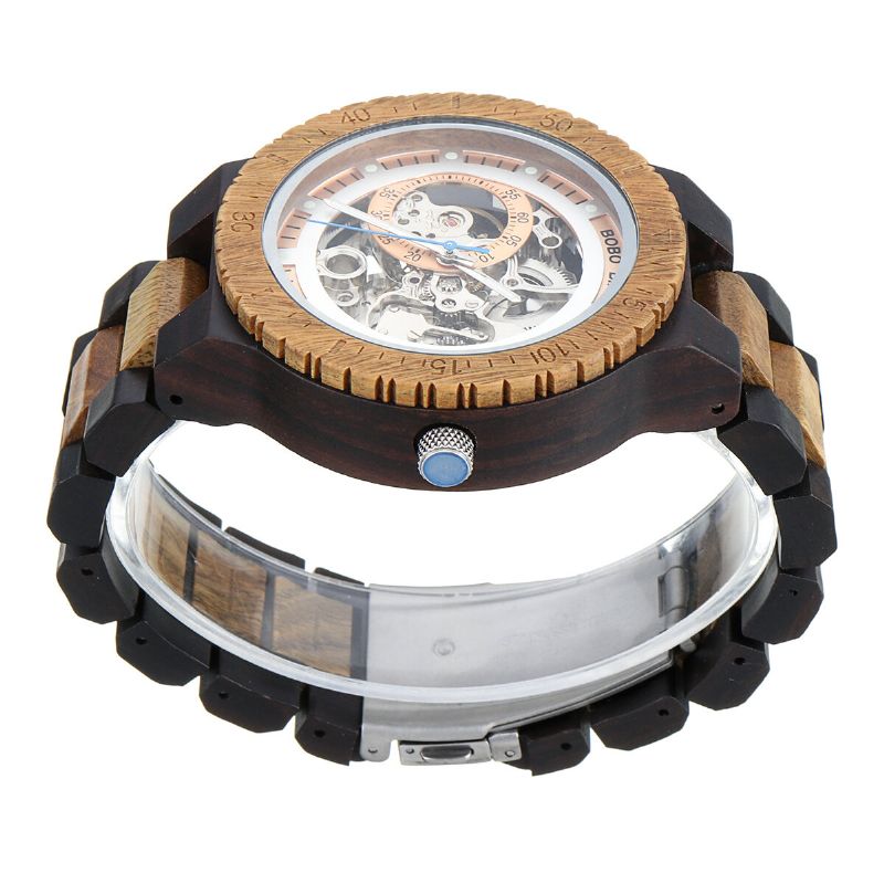 Bobo Bird R05 Relojes De Pulsera De Mano Luminosos De Madera Para Hombre Reloj Mecánico