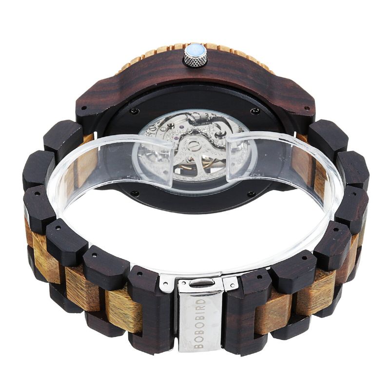 Bobo Bird R05 Relojes De Pulsera De Mano Luminosos De Madera Para Hombre Reloj Mecánico