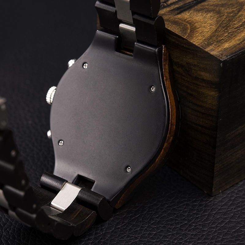 Bobo Bird R22 Reloj De Pulsera Cronógrafo Ultrafino Para Hombre Reloj De Cuarzo Creativo De Madera