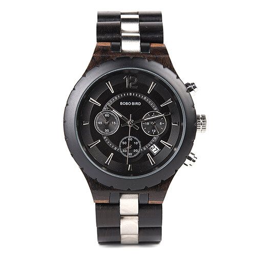 Bobo Bird R22 Reloj De Pulsera Cronógrafo Ultrafino Para Hombre Reloj De Cuarzo Creativo De Madera