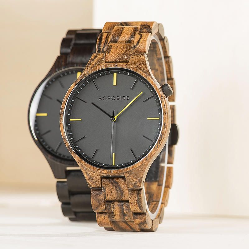 Bobo Bird S27 Reloj De Pulsera De Estilo Casual Para Hombre Relojes De Cuarzo Creativos De Madera