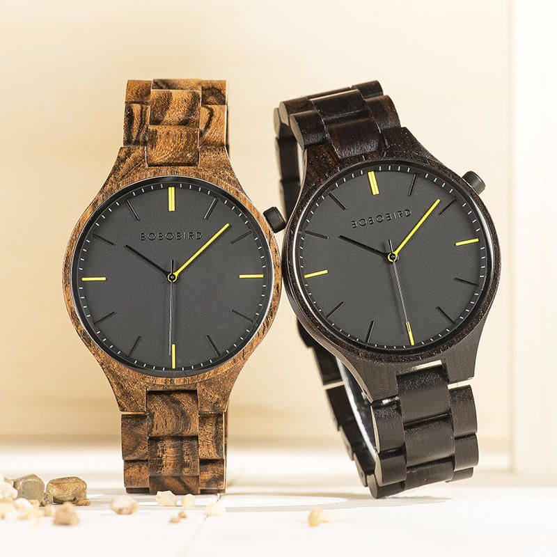 Bobo Bird S27 Reloj De Pulsera De Estilo Casual Para Hombre Relojes De Cuarzo Creativos De Madera