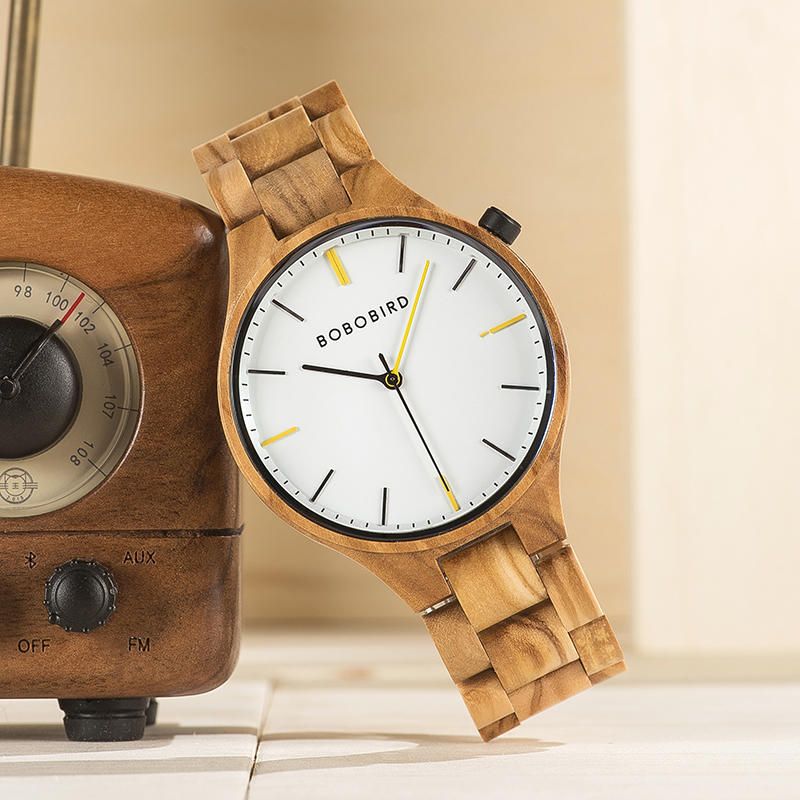 Bobo Bird S27 Reloj De Pulsera De Estilo Casual Para Hombre Relojes De Cuarzo Creativos De Madera