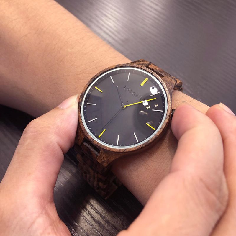 Bobo Bird S27 Reloj De Pulsera De Estilo Casual Para Hombre Relojes De Cuarzo Creativos De Madera