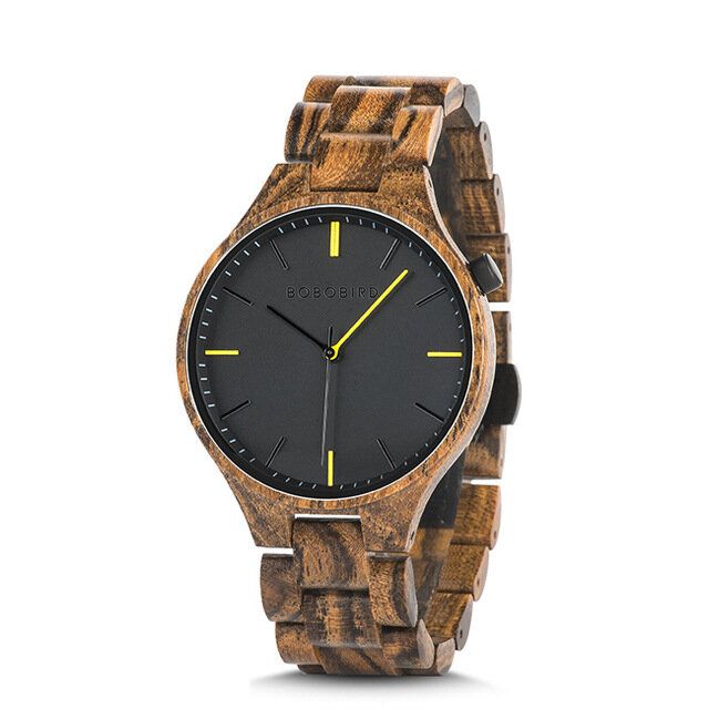 Bobo Bird S27 Reloj De Pulsera De Estilo Casual Para Hombre Relojes De Cuarzo Creativos De Madera